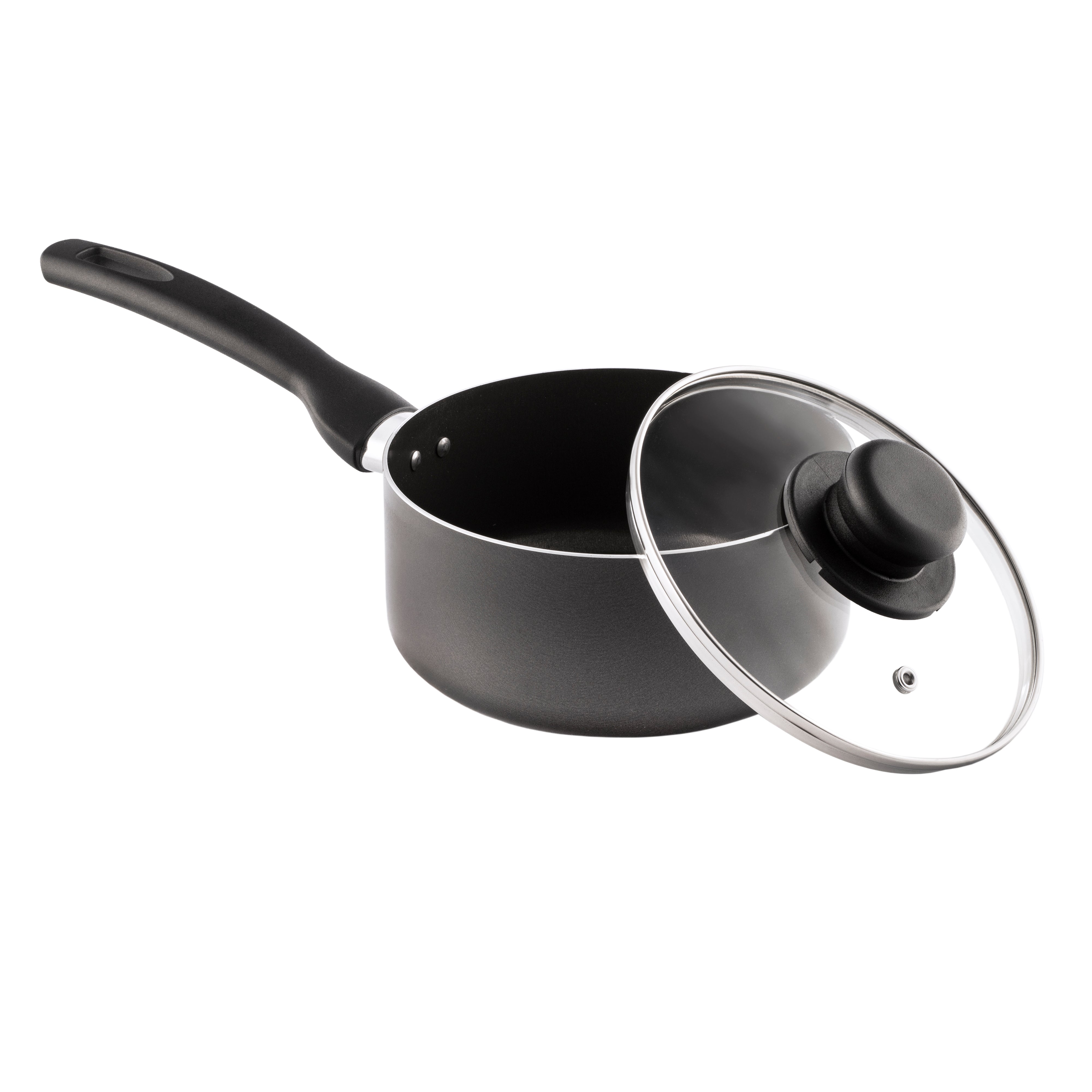 16cm Non-Stick Sauce Pan & Glass Lid