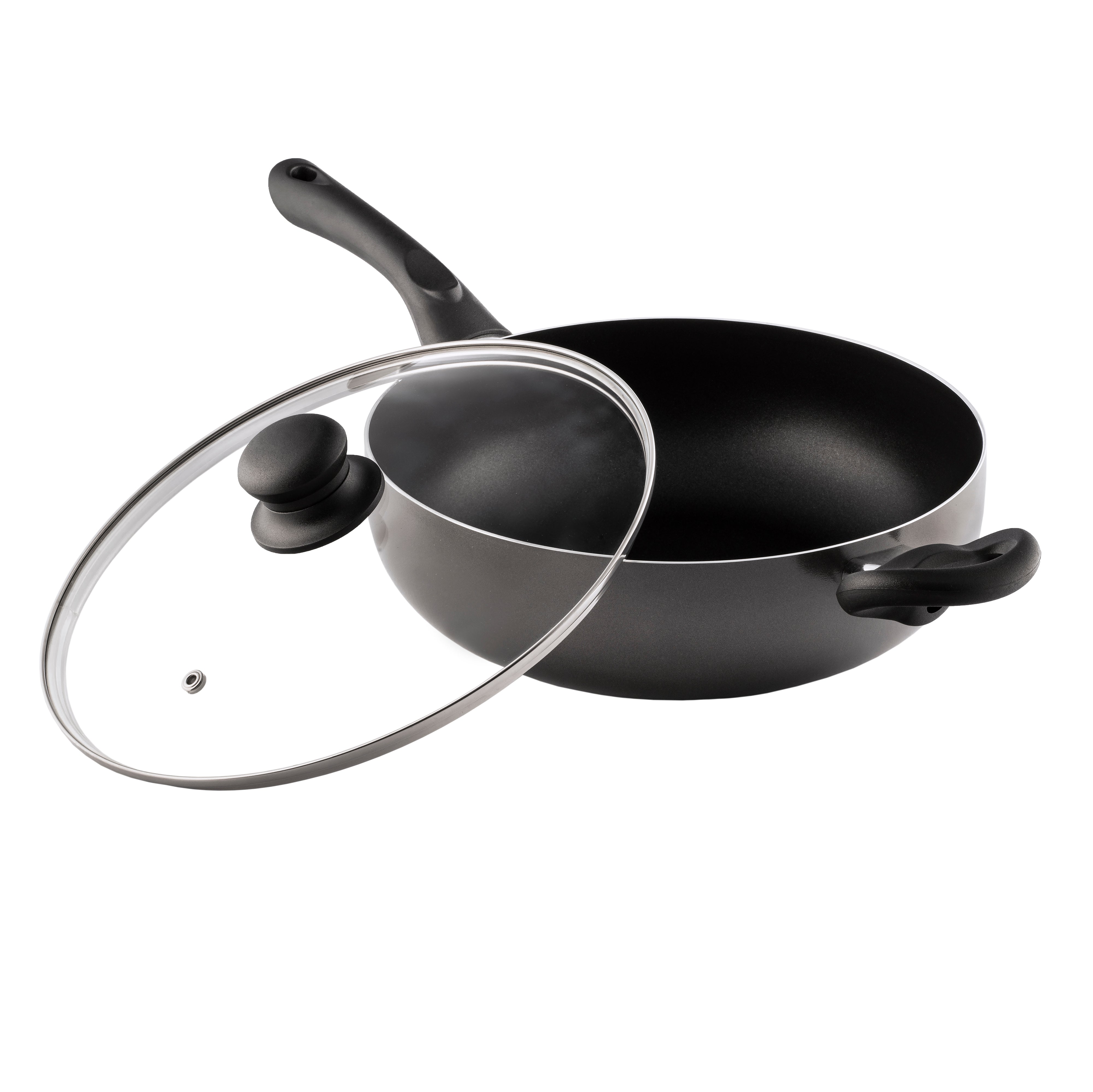 28cm Non-Stick Deep Fry Pan & Glass Lid