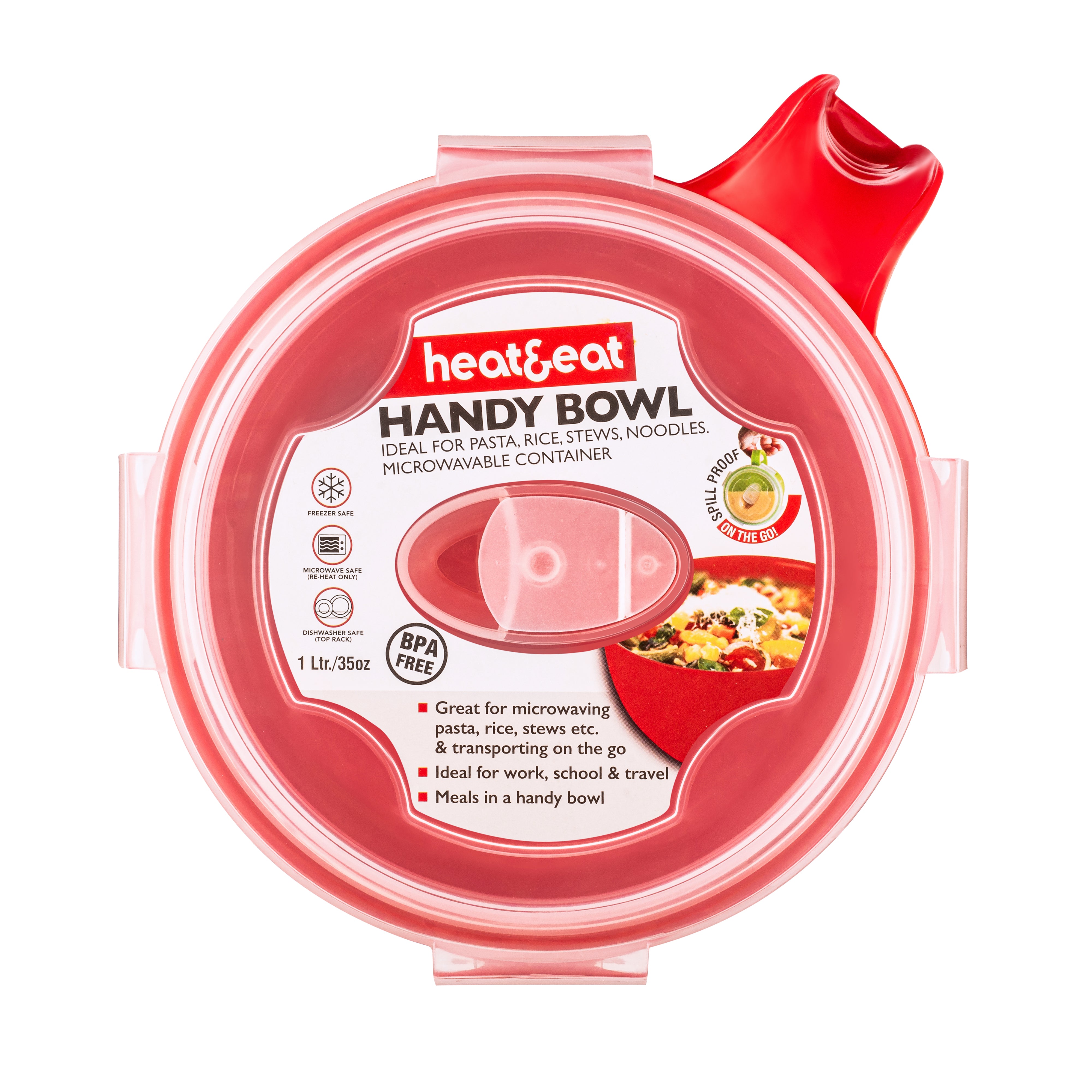 Microwave Bowl Assorted Colour (2 Red, Blue, Purple, Green,)