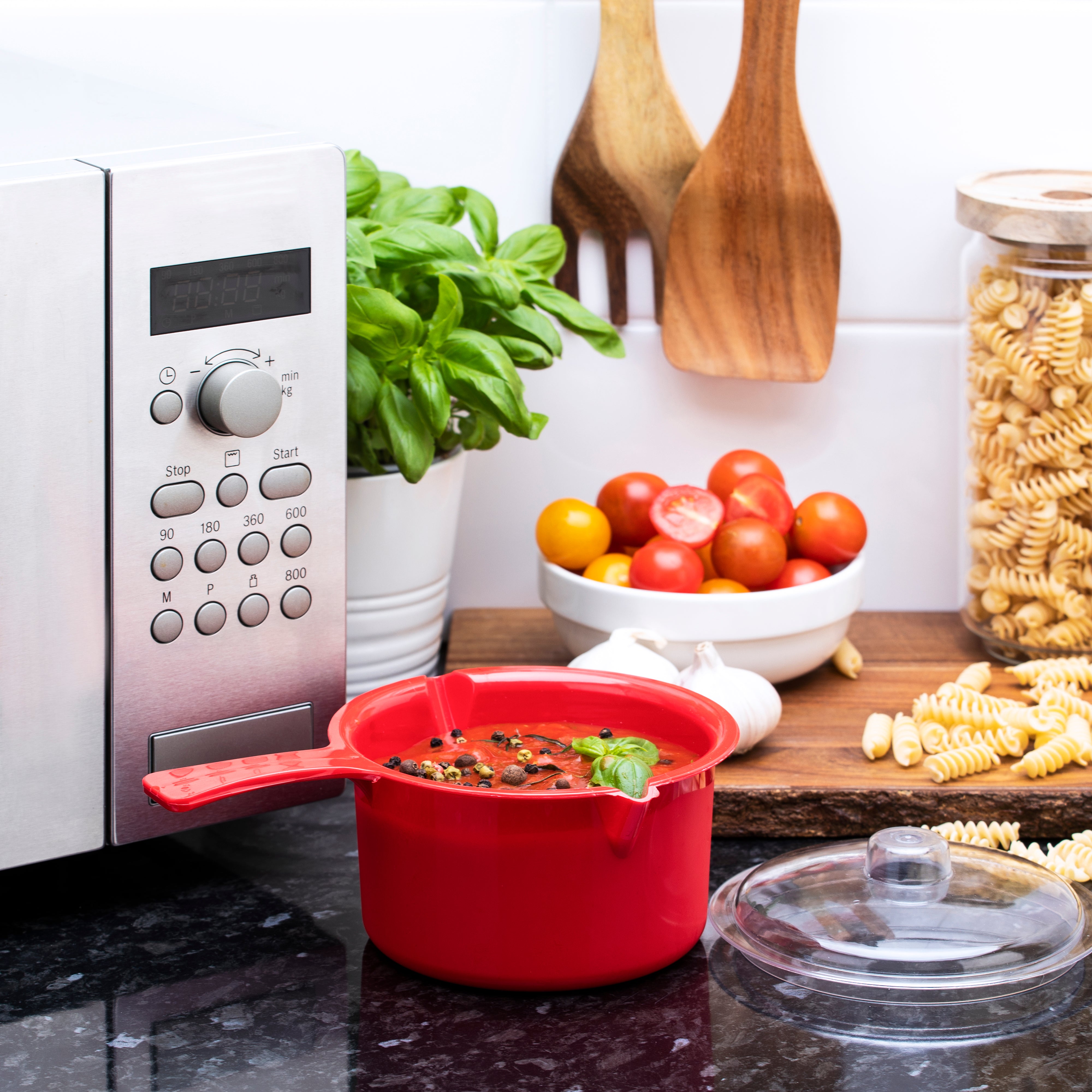 Microwave 0.9L Sauce Pan & Lid
