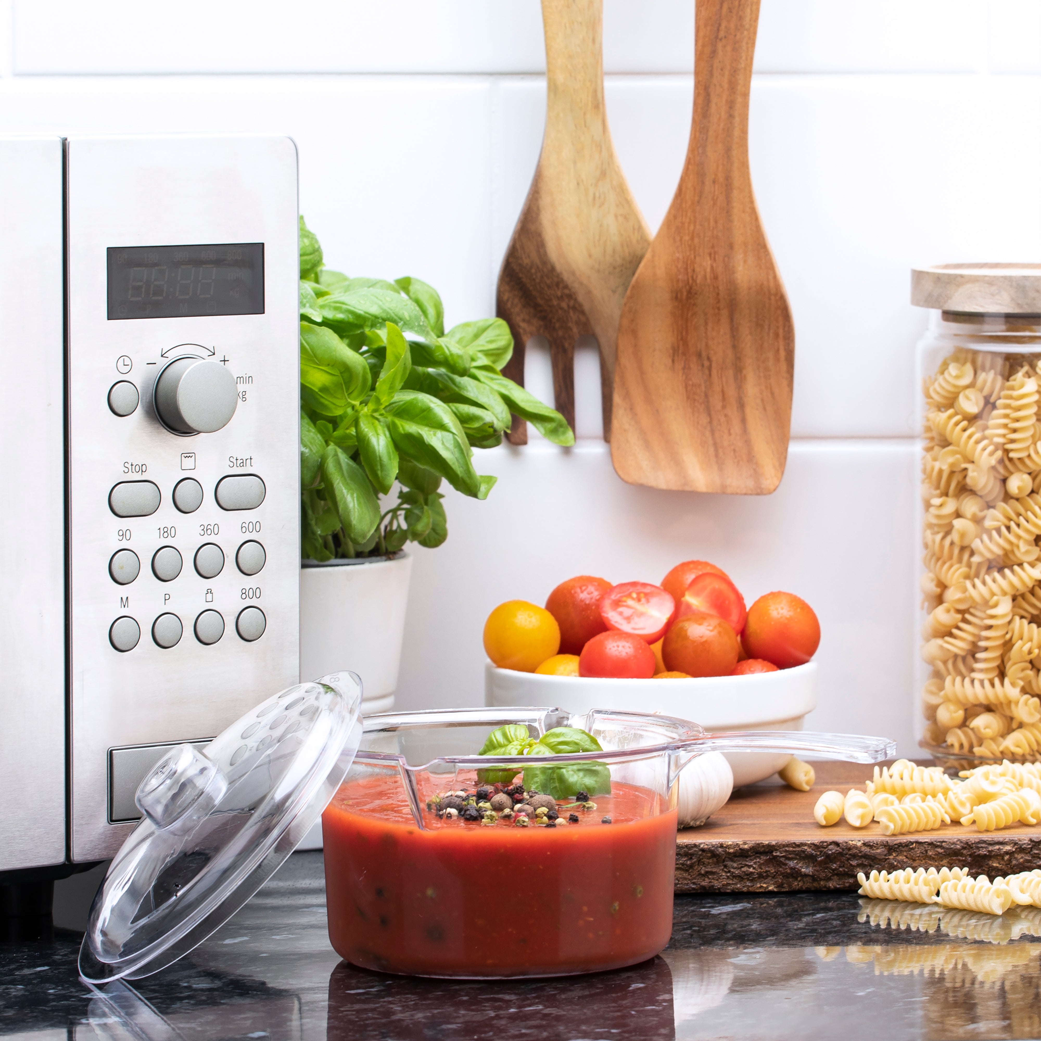 Microwave 0.9L Sauce Pan & Lid
