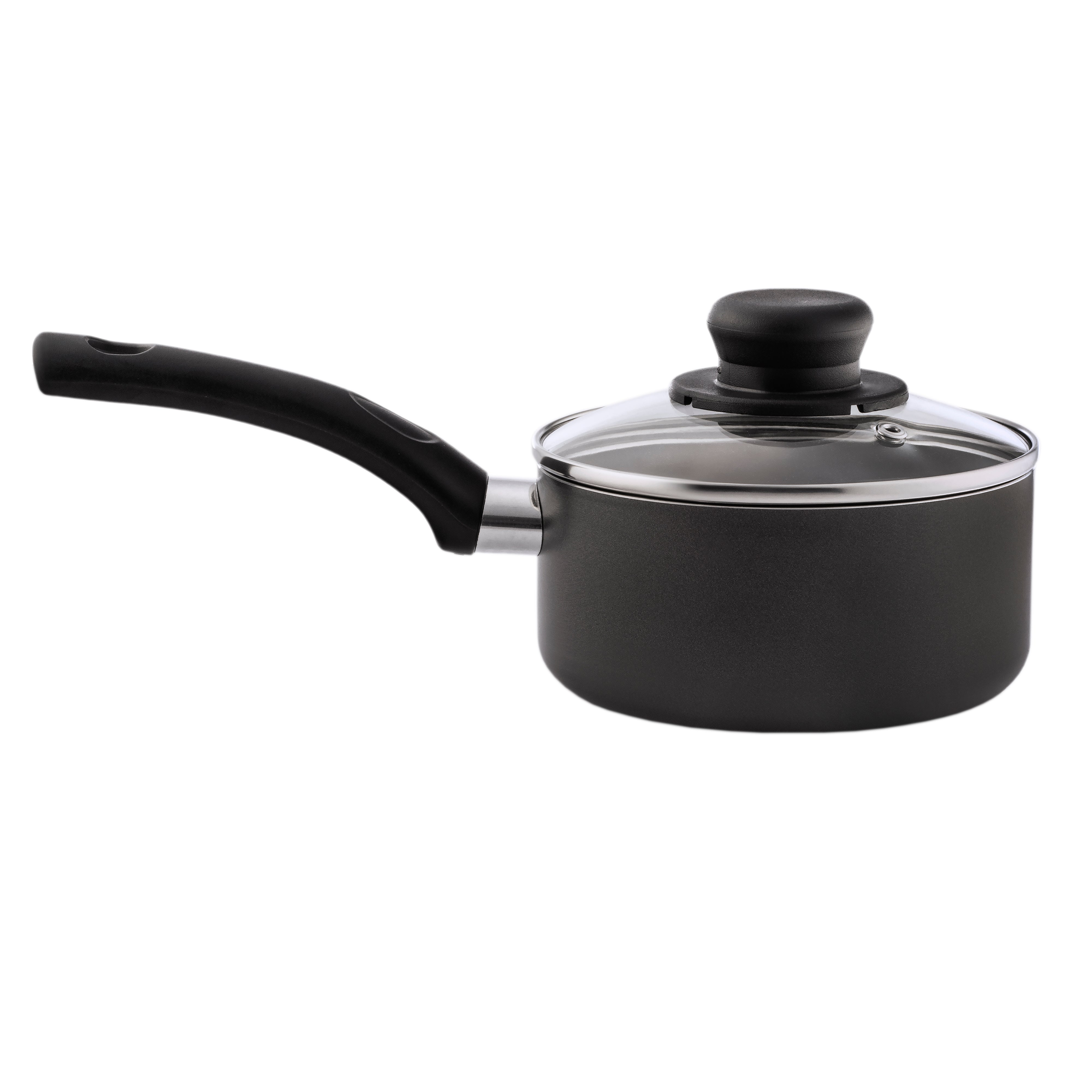 15cm Non-Stick Sauce Pan & Glass Lid