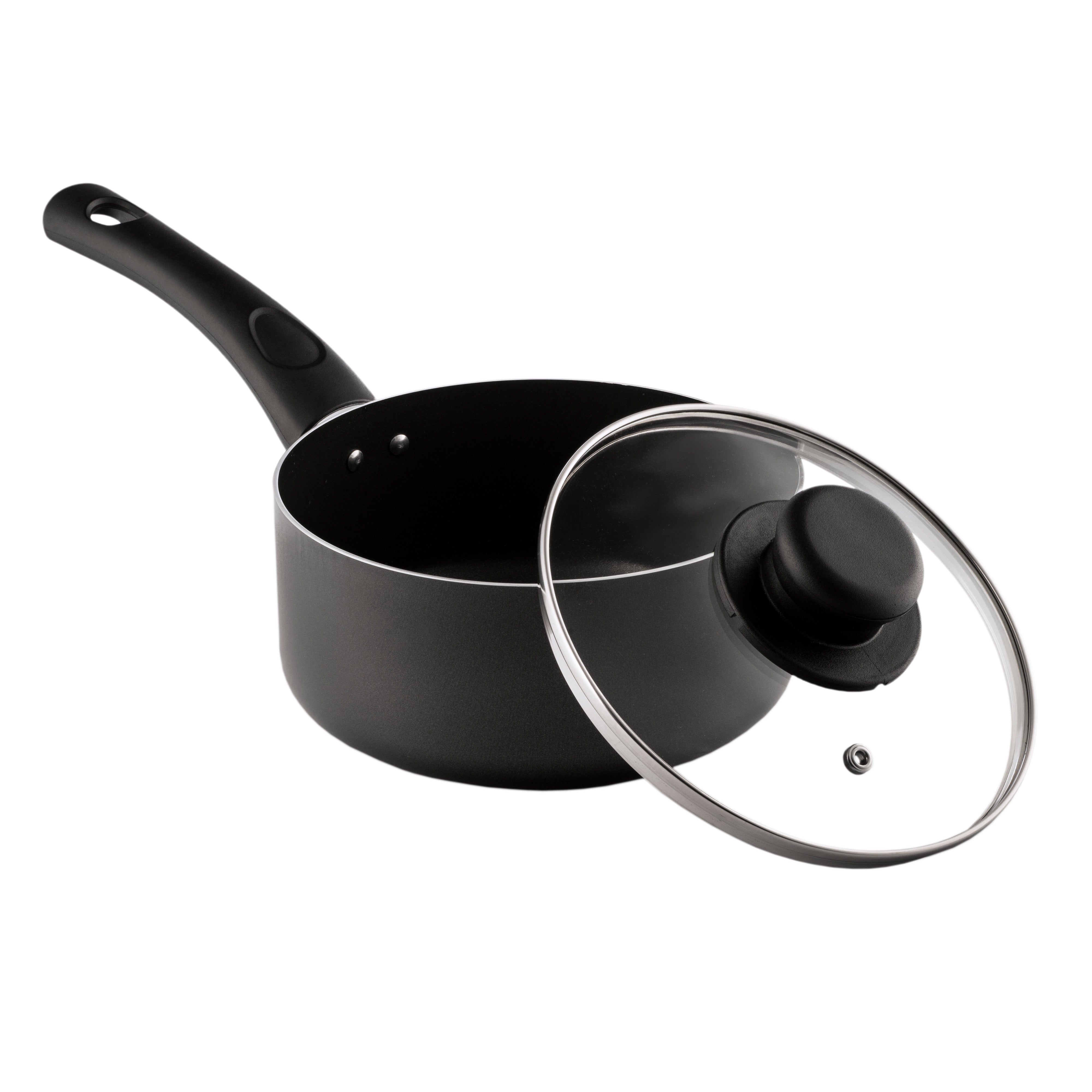 18cm Non-Stick Sauce Pan & Glass Lid