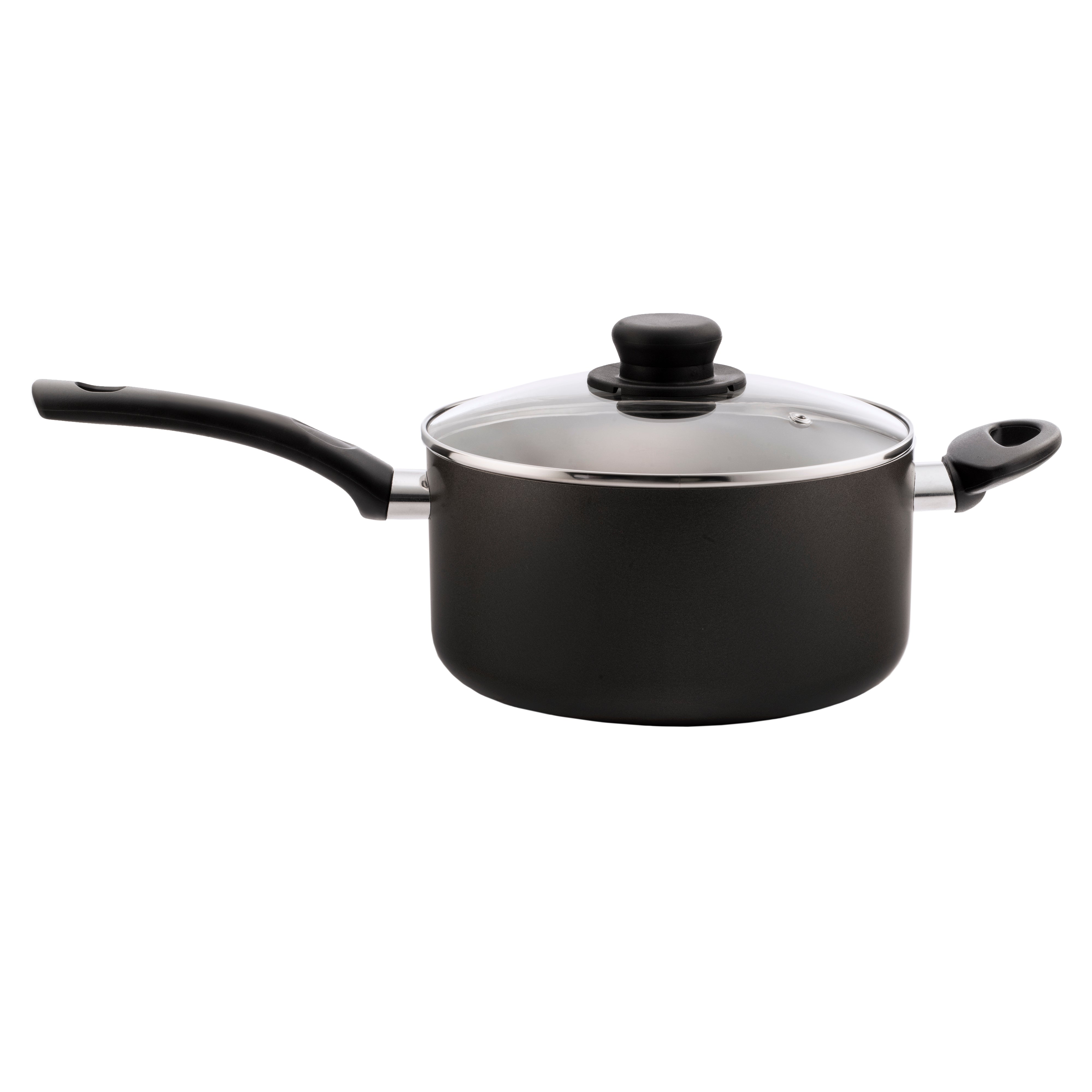 22cm Non-Stick Sauce Pan & Glass Lid