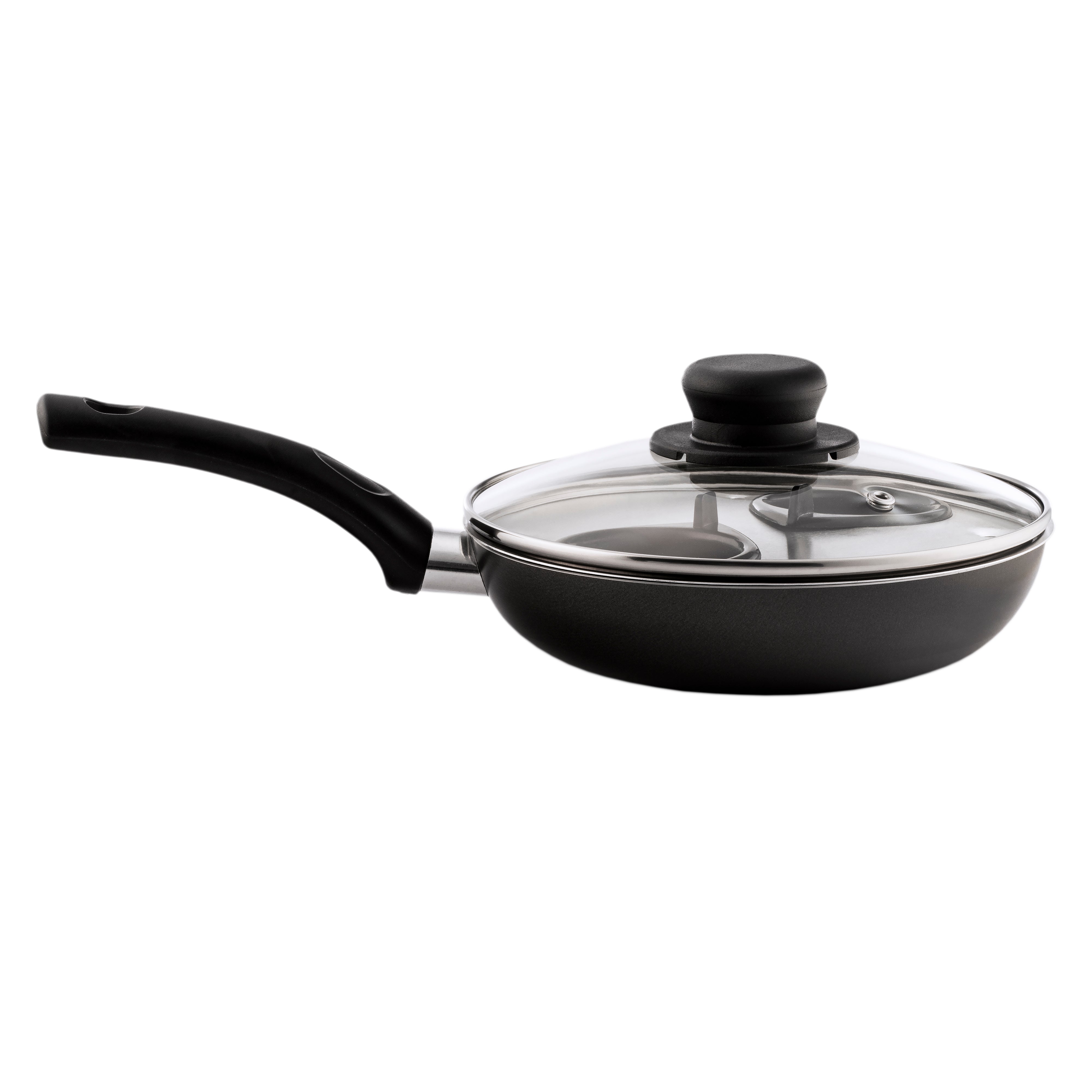 18cm 2 Cup Egg Poaching Pan & Glass Lid