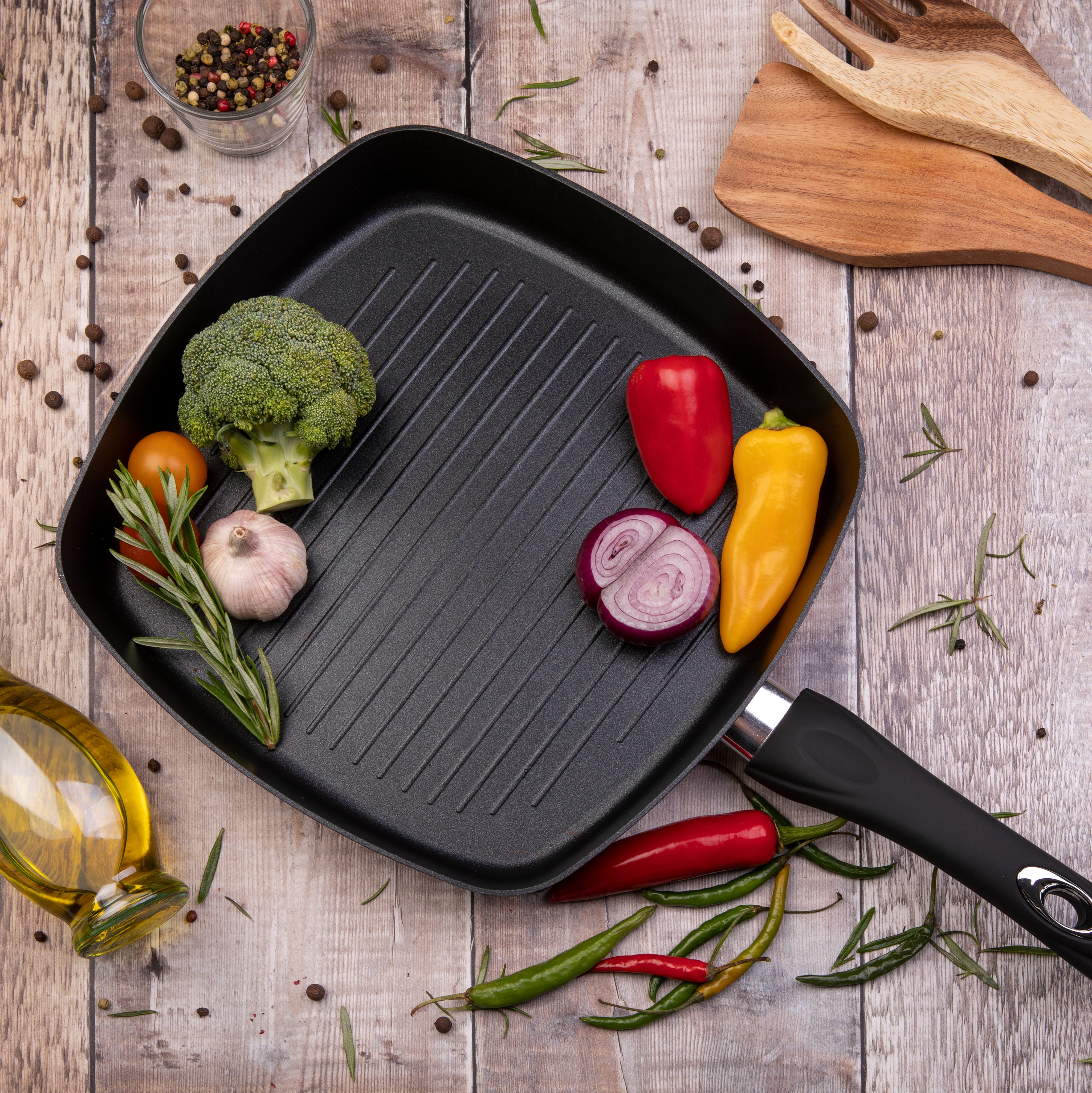 28cm Non-Stick Square Griddle Pan