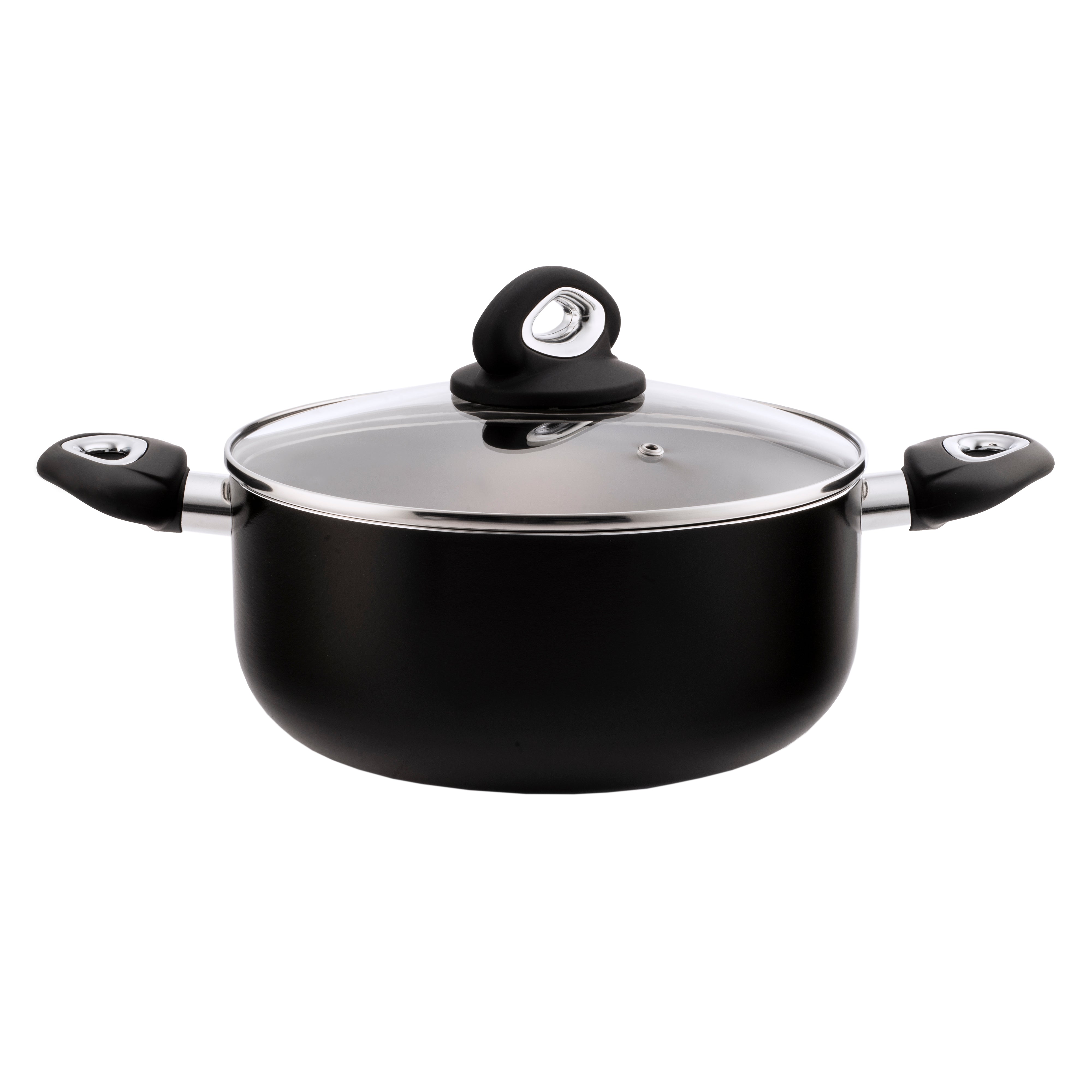 24cm Non-Stick Casserole Pot & Glass Lid