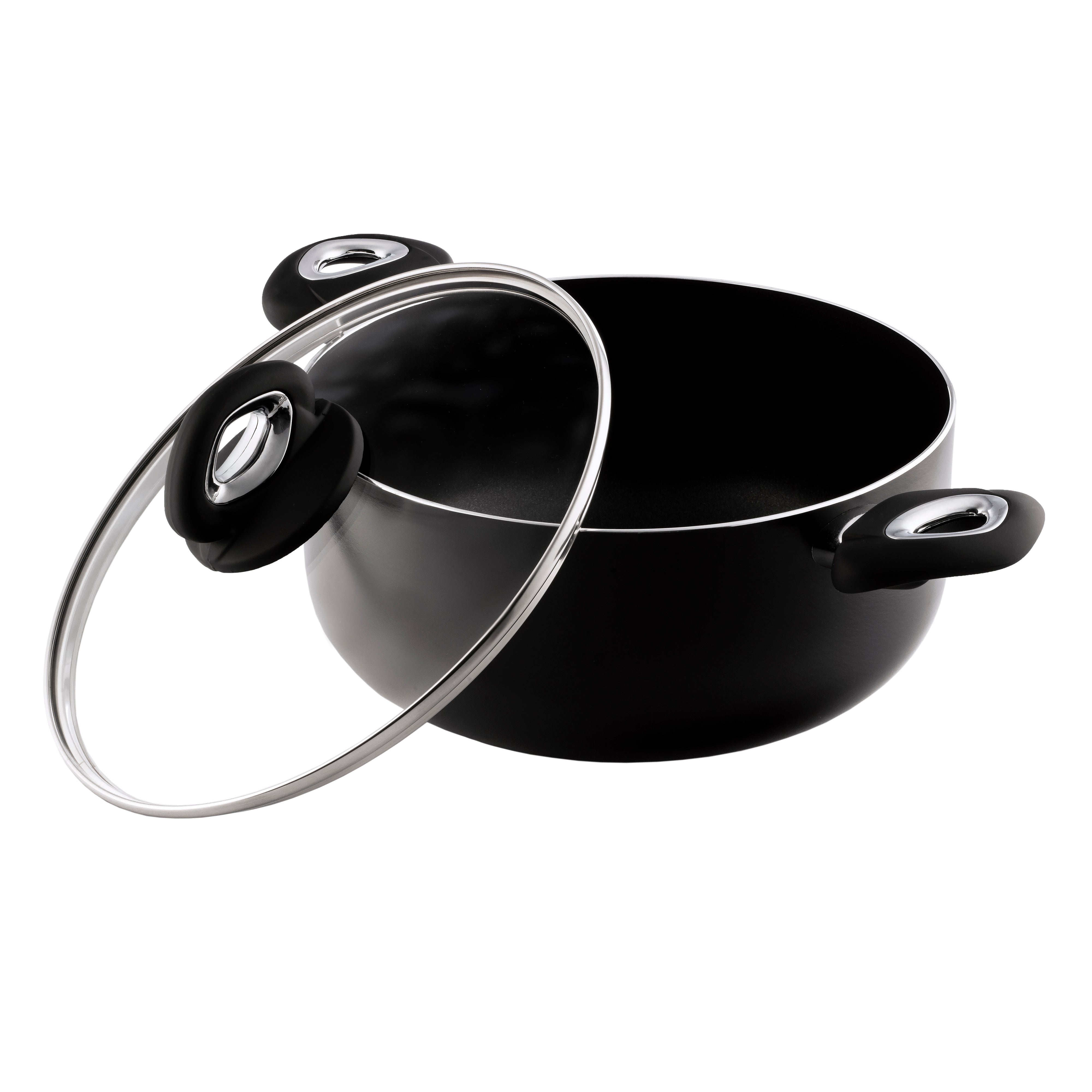 24cm Non-Stick Casserole Pot & Glass Lid