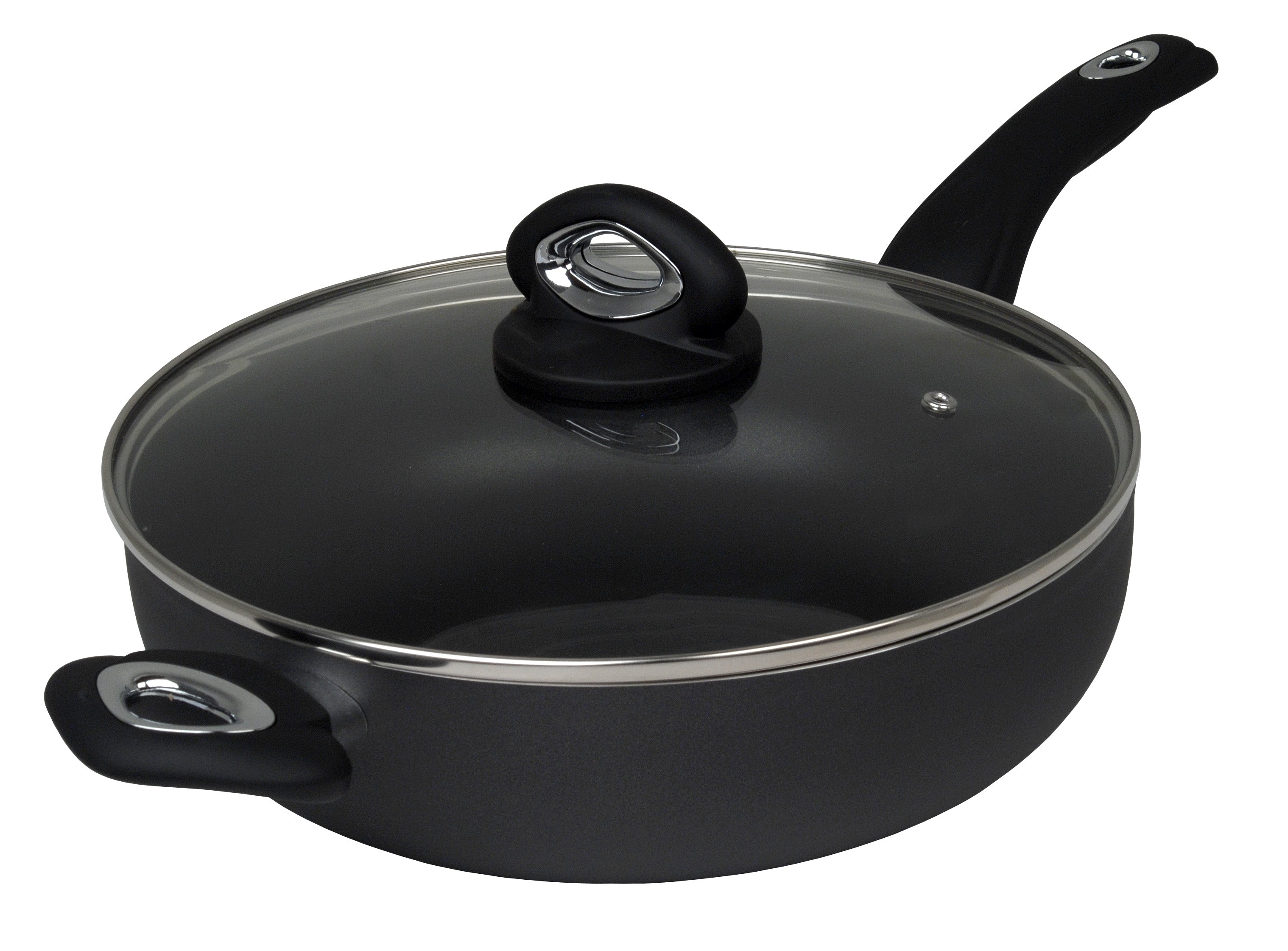 28cm Non-Stick Deep Sauté Pan & Glass Lid