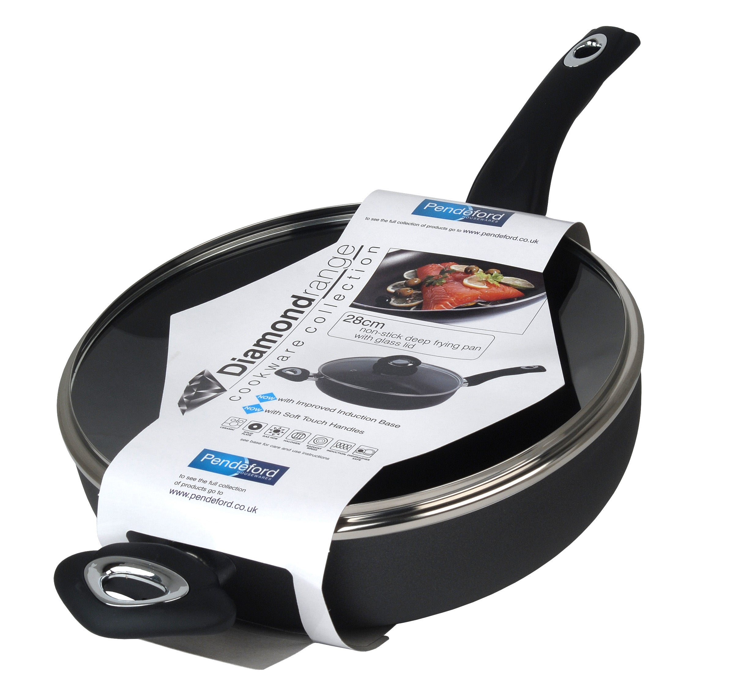 28cm Non-Stick Deep Sauté Pan & Glass Lid