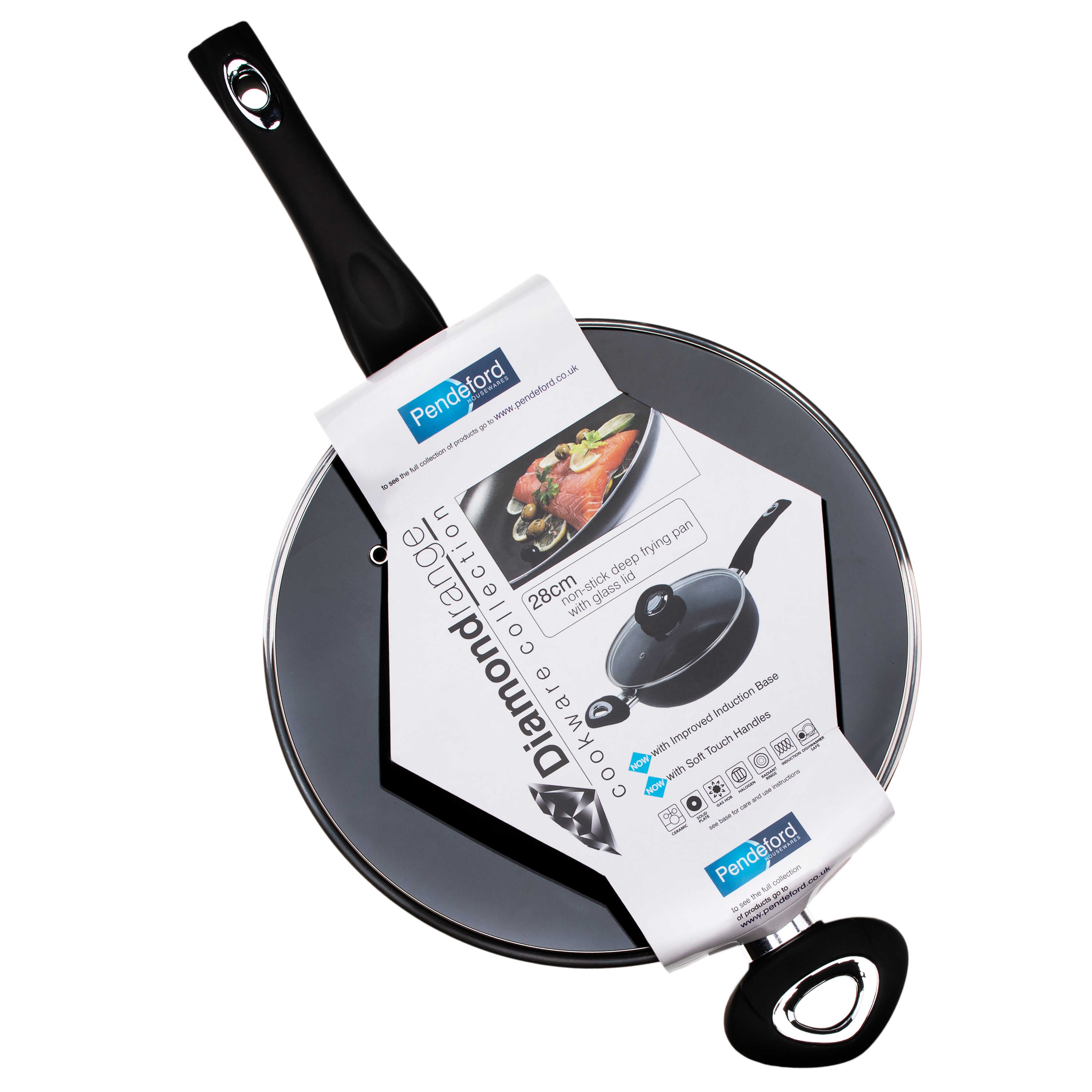 28cm Non-Stick Deep Sauté Pan & Glass Lid
