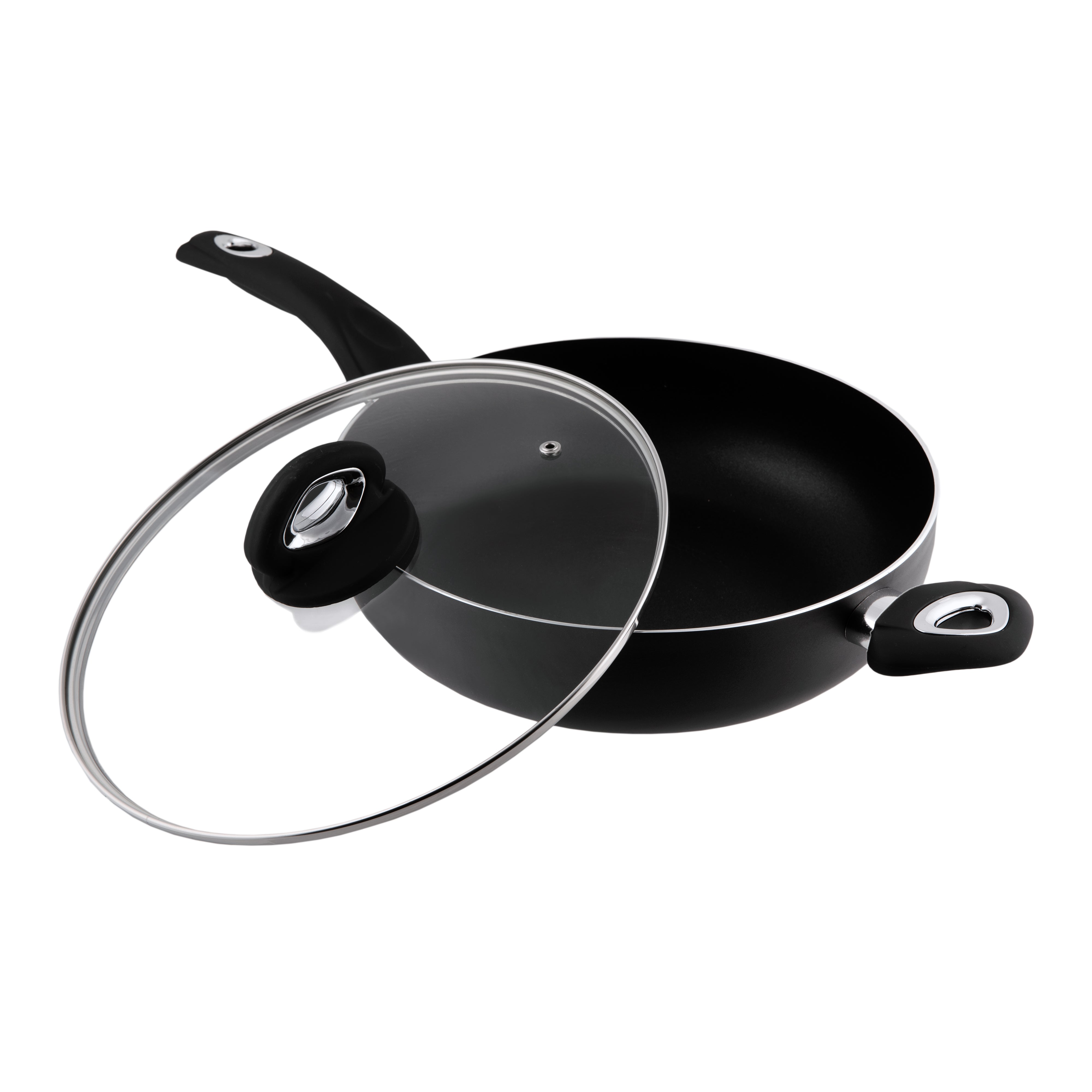 28cm Non-Stick Deep Sauté Pan & Glass Lid