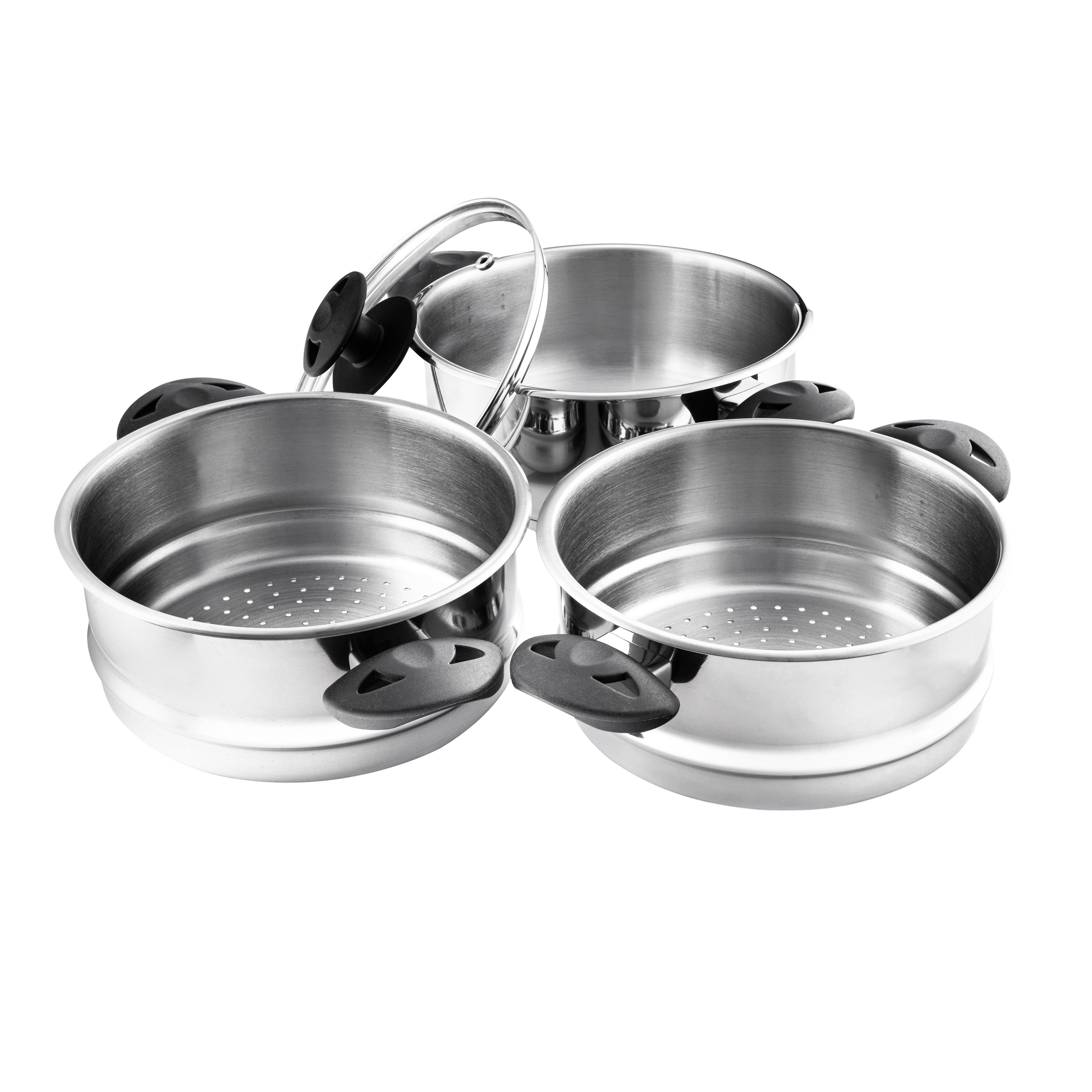 20cm Stainless Steel 3 Tier Steamer