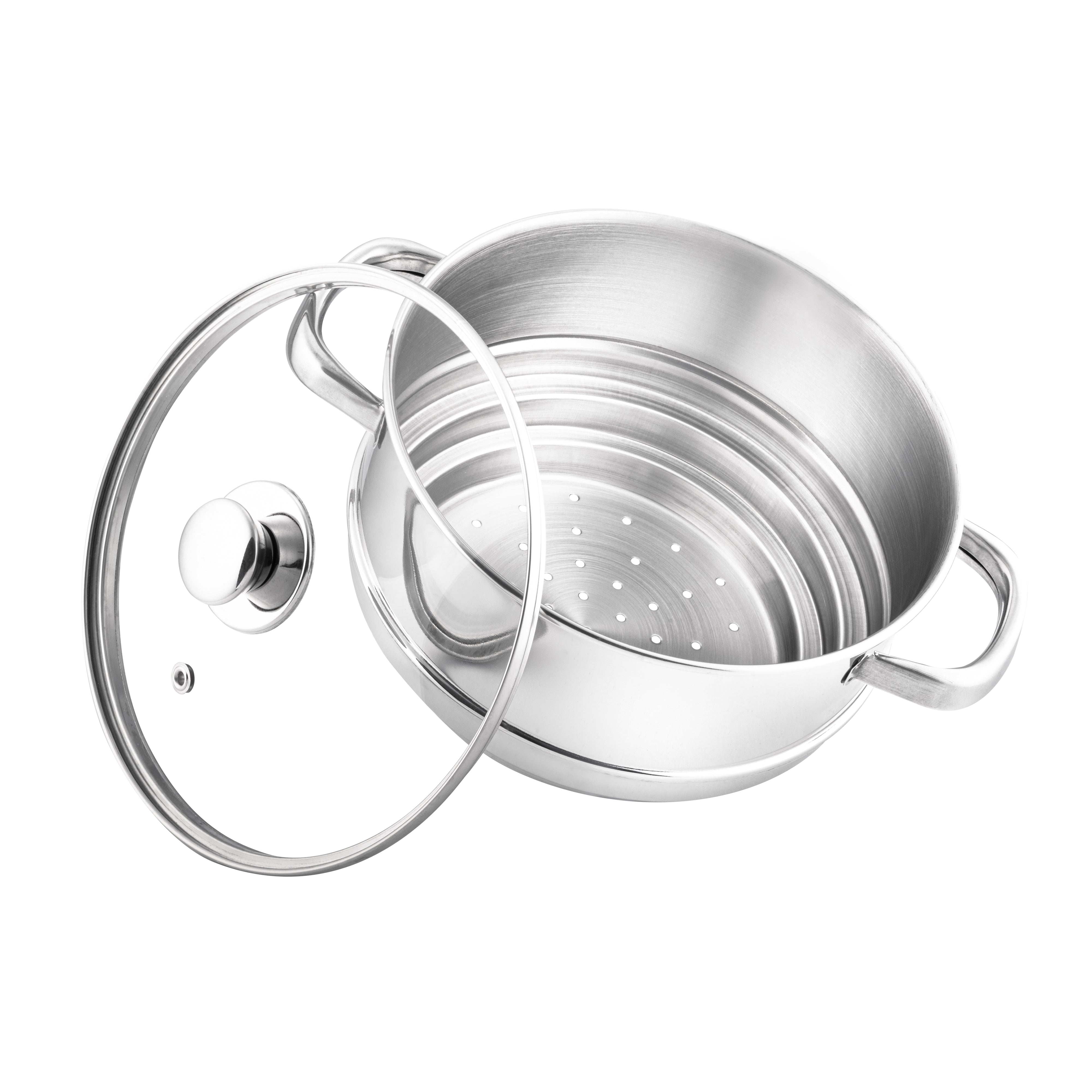 20cm Stainless Steel Universal Steamer & Lid