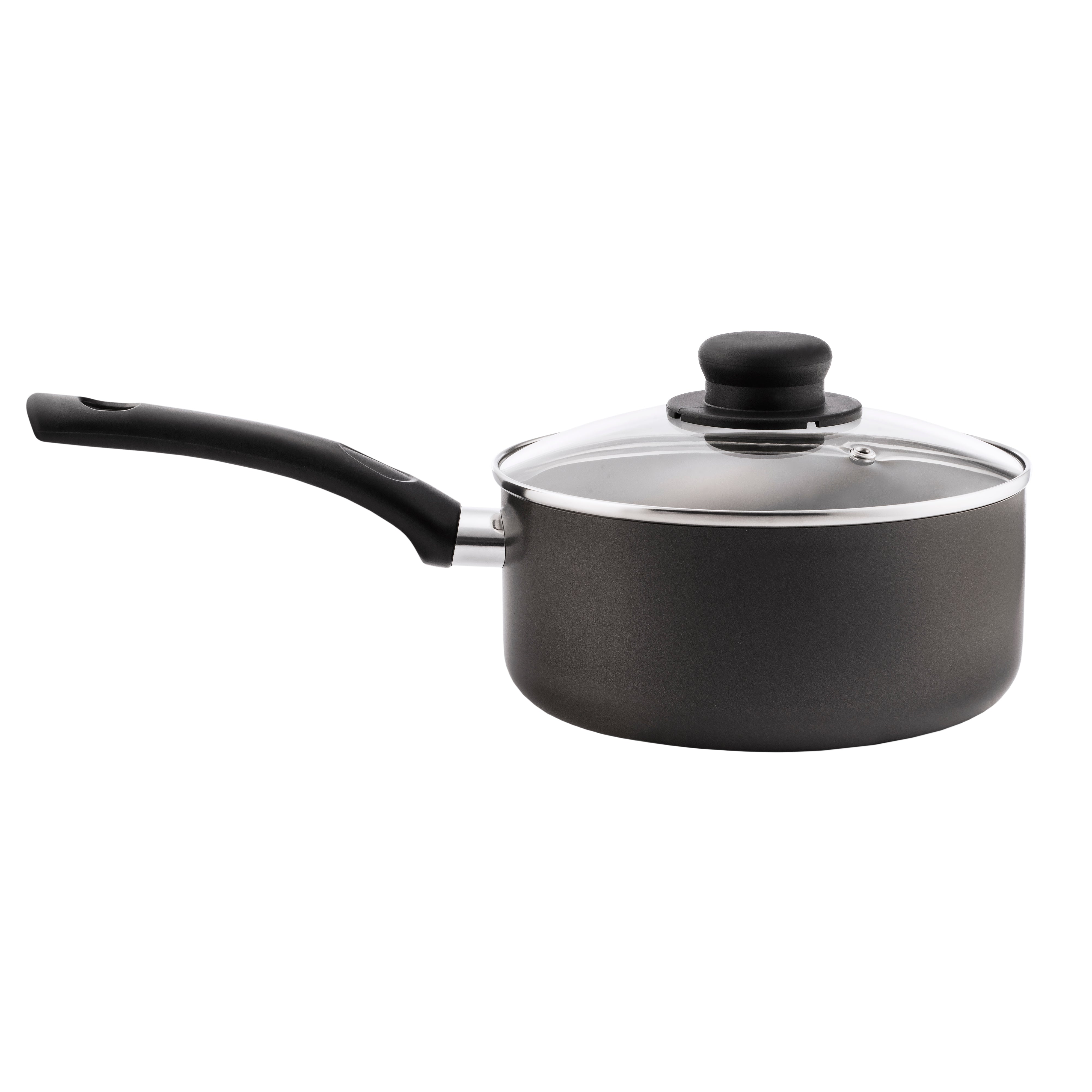 20cm Non-Stick Sauce Pan & Glass Lid