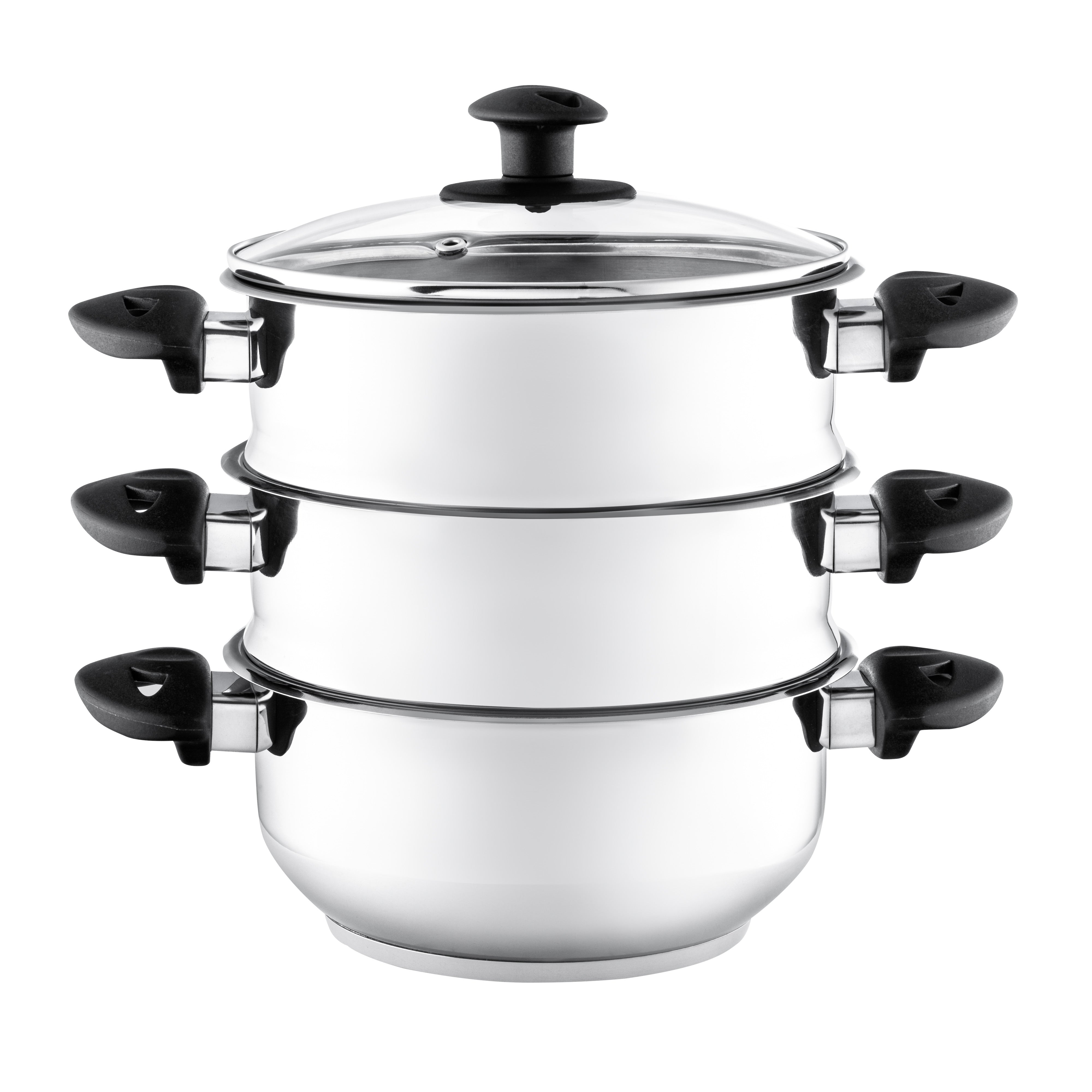 20cm Stainless Steel 3 Tier Steamer